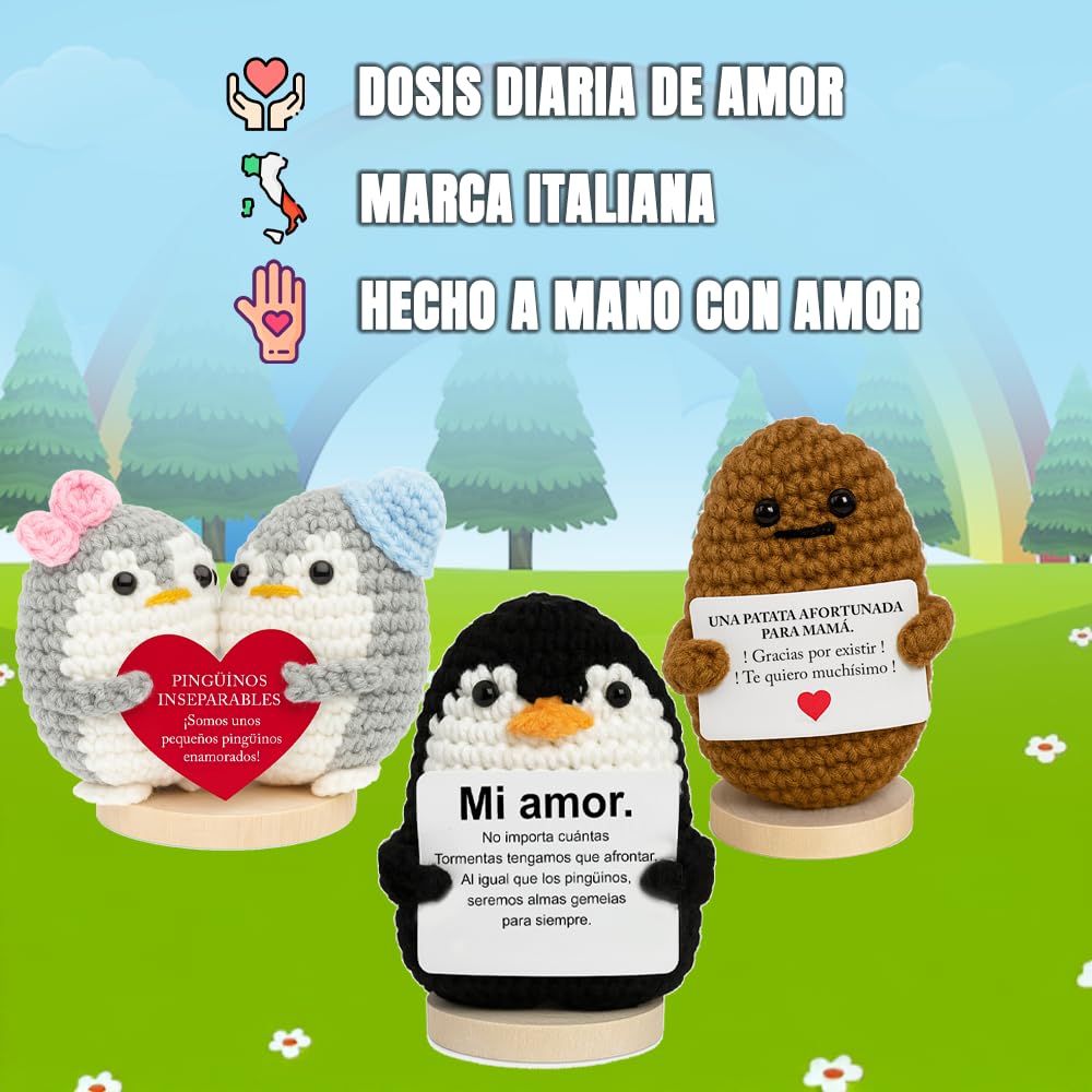 Bramart Pingüinos Enamorados Inseparables, Idea de Regalo Romántico para Pareja San Valentín para él y Ella Cumpleaños Boda Aniversario de Bodas Hombre Mujer Novios Sorpresa de Amor (1, Talla Única)