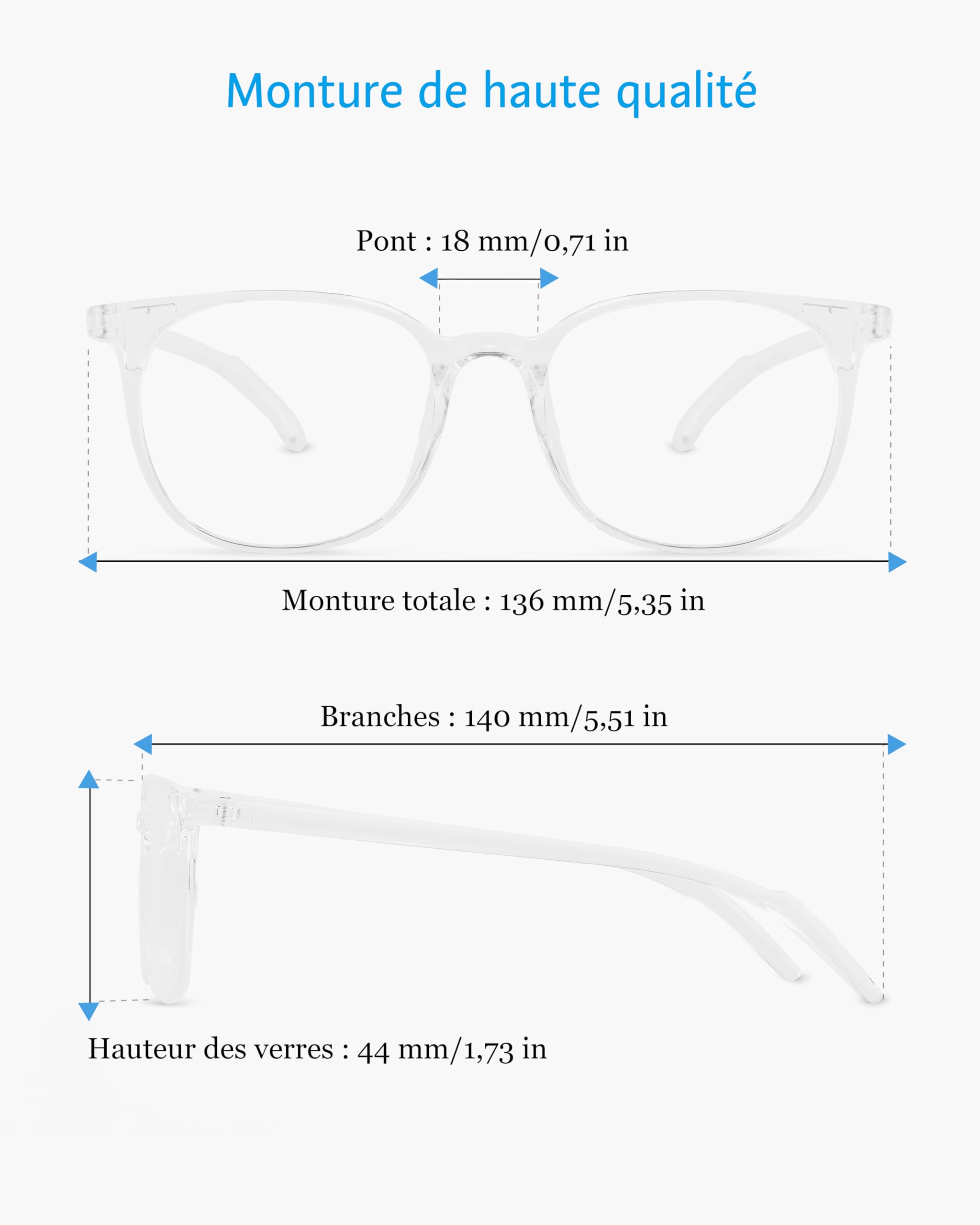 ANRRI Lunettes Anti-lumière Bleue pour Ordinateur, Protection UV, Anti-Fatigue oculaire, Lunettes de Jeu, Classic Black, M