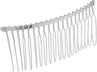 Teeth Metal Hair Comb for Bridal Veils Durable Silver Wire Hair Clip for Wedding Accessories for Headdresses and Elaborate Hair