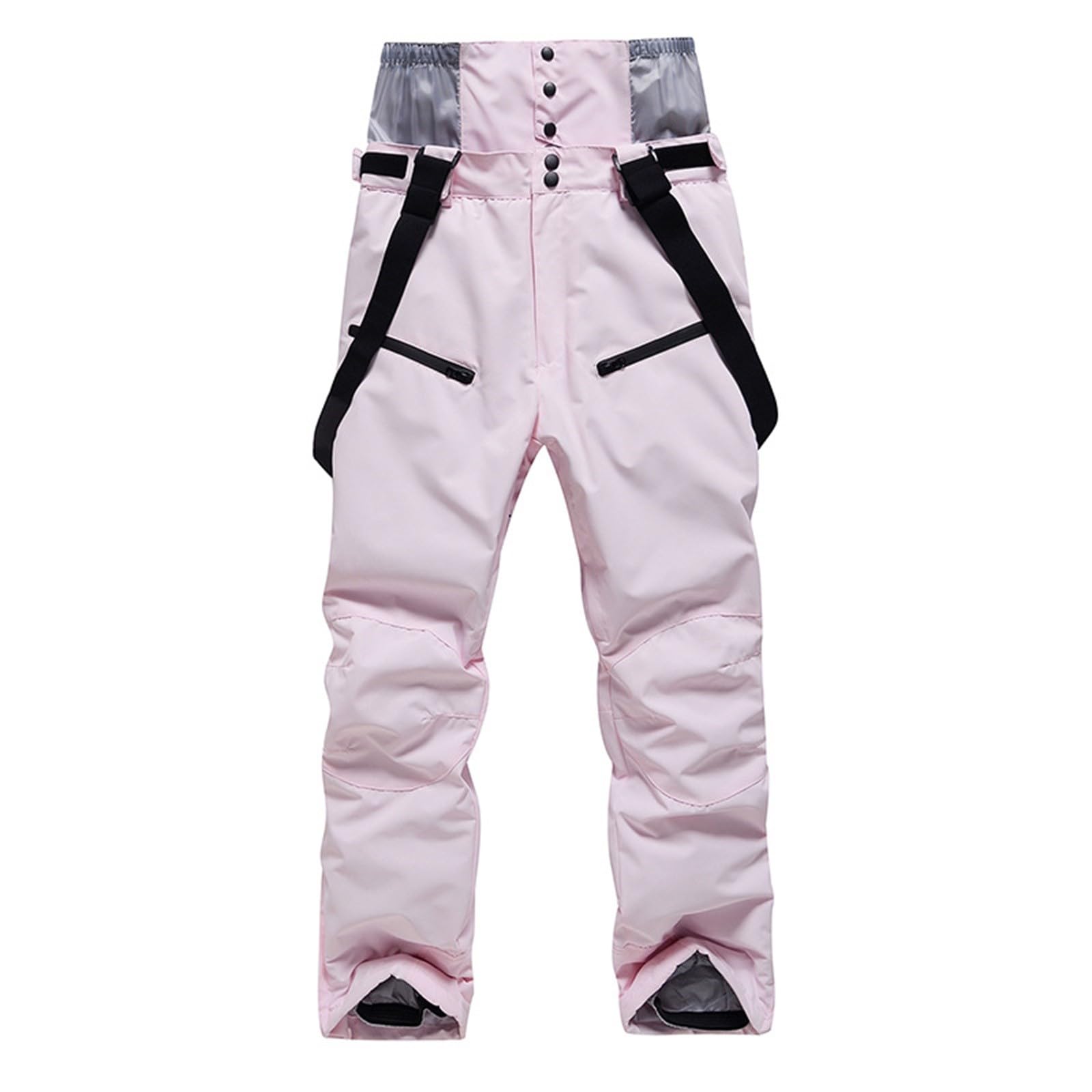 Générique Legging De Grossesse isolée pour Femme, Pantalon à Bretelles Couleur Unie Abdominale (Pink, XXXL)