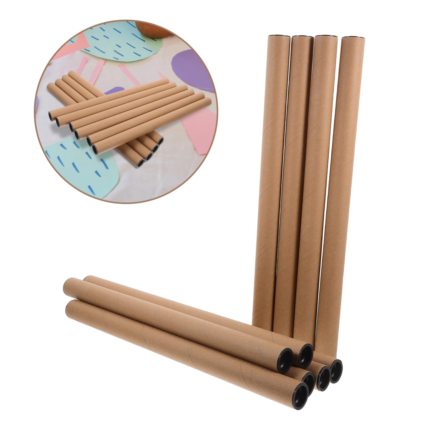 20stücke Kraftpapier Versandrollen Robuste Aufbewahrungshülsen Für Kunstwerke Poster Und Dokumente Für Transport Und Lagerung Von Zeichnungen Und Kunstwerken