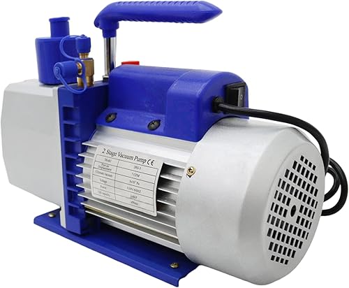 Bomba de vacío de 110V 7CFM Bomba de vacío de paletas rotativas Bomba de vacío de doble etapa con filtración de cinco capas y ventana de aceite