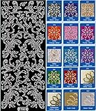 Sticker Starform Glitter Gold-Silver Swirls N1283 GS Leaves Beautiful Elegant Peel Outline