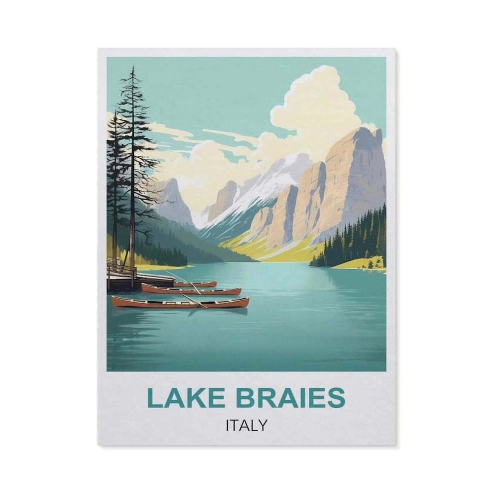 1000 Piece Jigsaw Puzzle，Lake Braies Italy，Adults Children Paper Toy Educational Game（50x70cm）-DI43