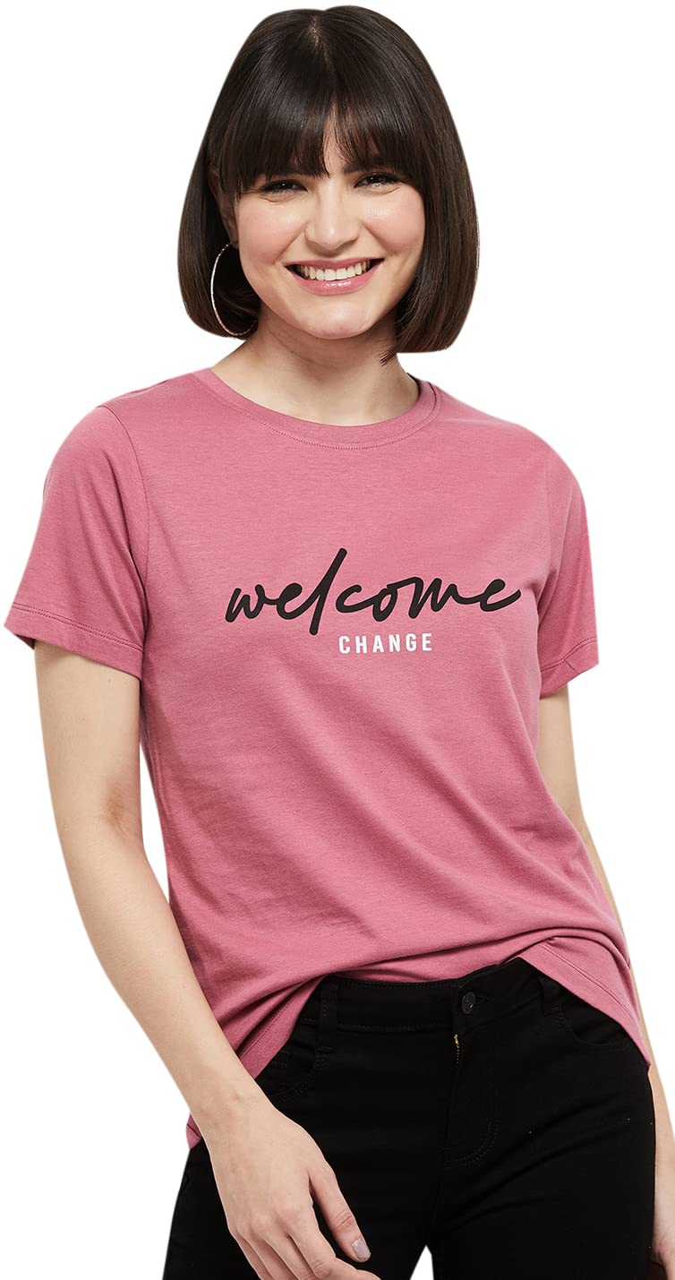 max Women Printed Round Neck Regular Fit T-Shirt-picture-51
