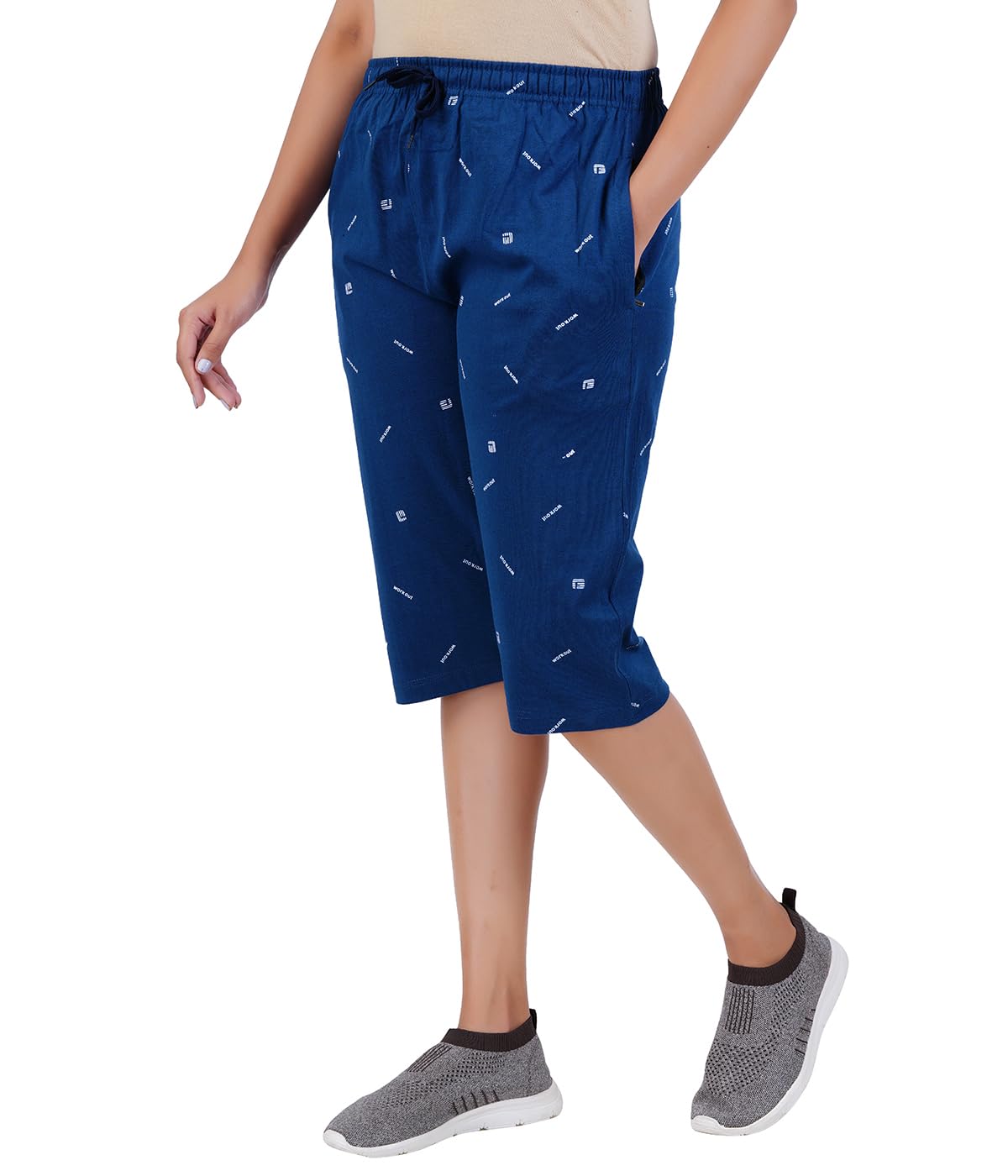 GUIDE Women Cotton Regular Fit Printed Capri (Pack of 1)-image-9