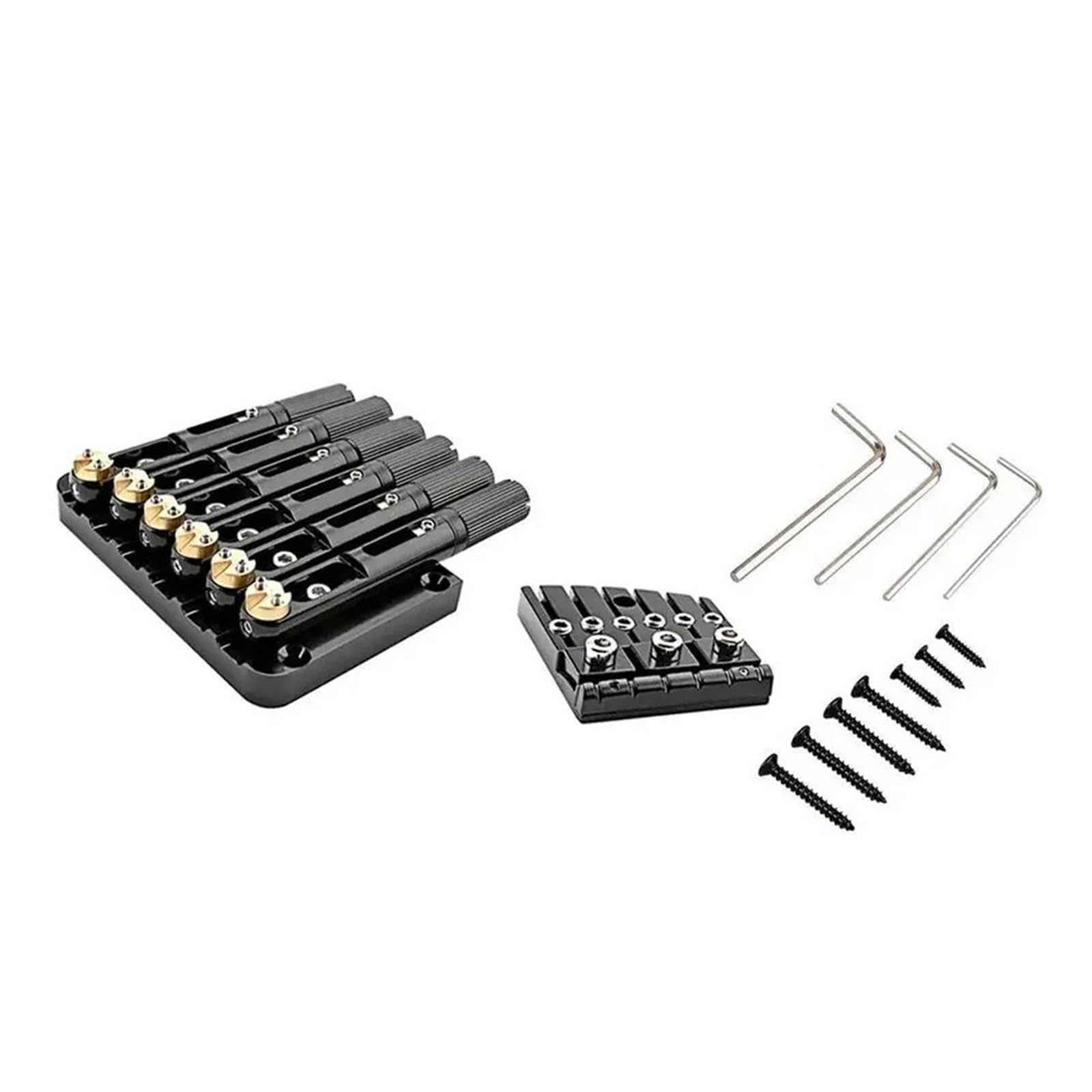 Gitarrenbrücken-Bausatz 6-Saiten-Sattelkopflose Gitarrenbrücke Mit Sattelplatte Für Headless-Gitarrenzubehör