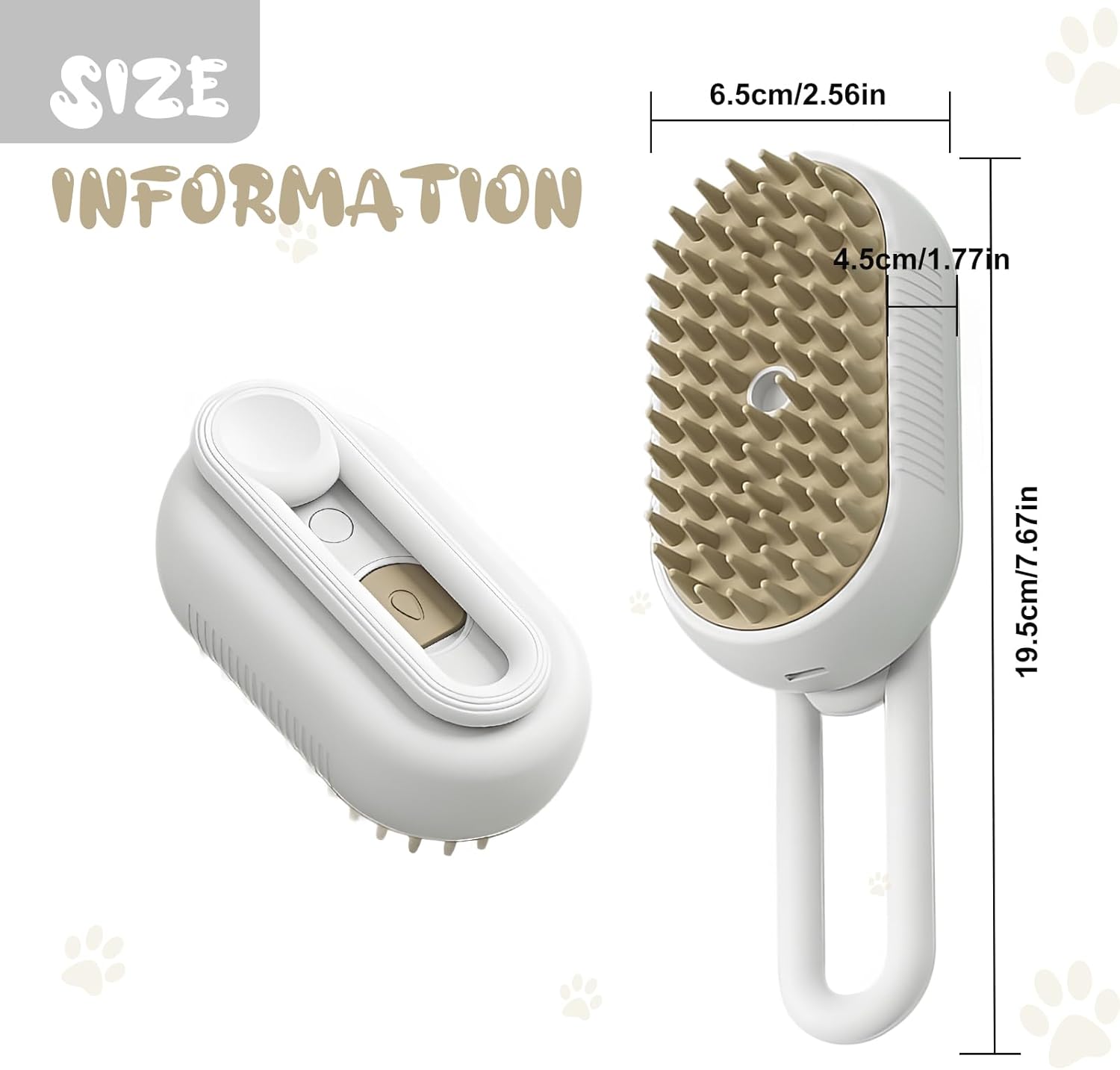 Cat Steam Brush, 3 in 1 Rechargeable Steamy Cat Dog Brush with Spray, Self Cleaning Steam Pet Tools, Multifunctional Cat Grooming Tool for Hair Removal, Massage, and Tangled Fur 3 611y1K+bC3L. AC SL1500