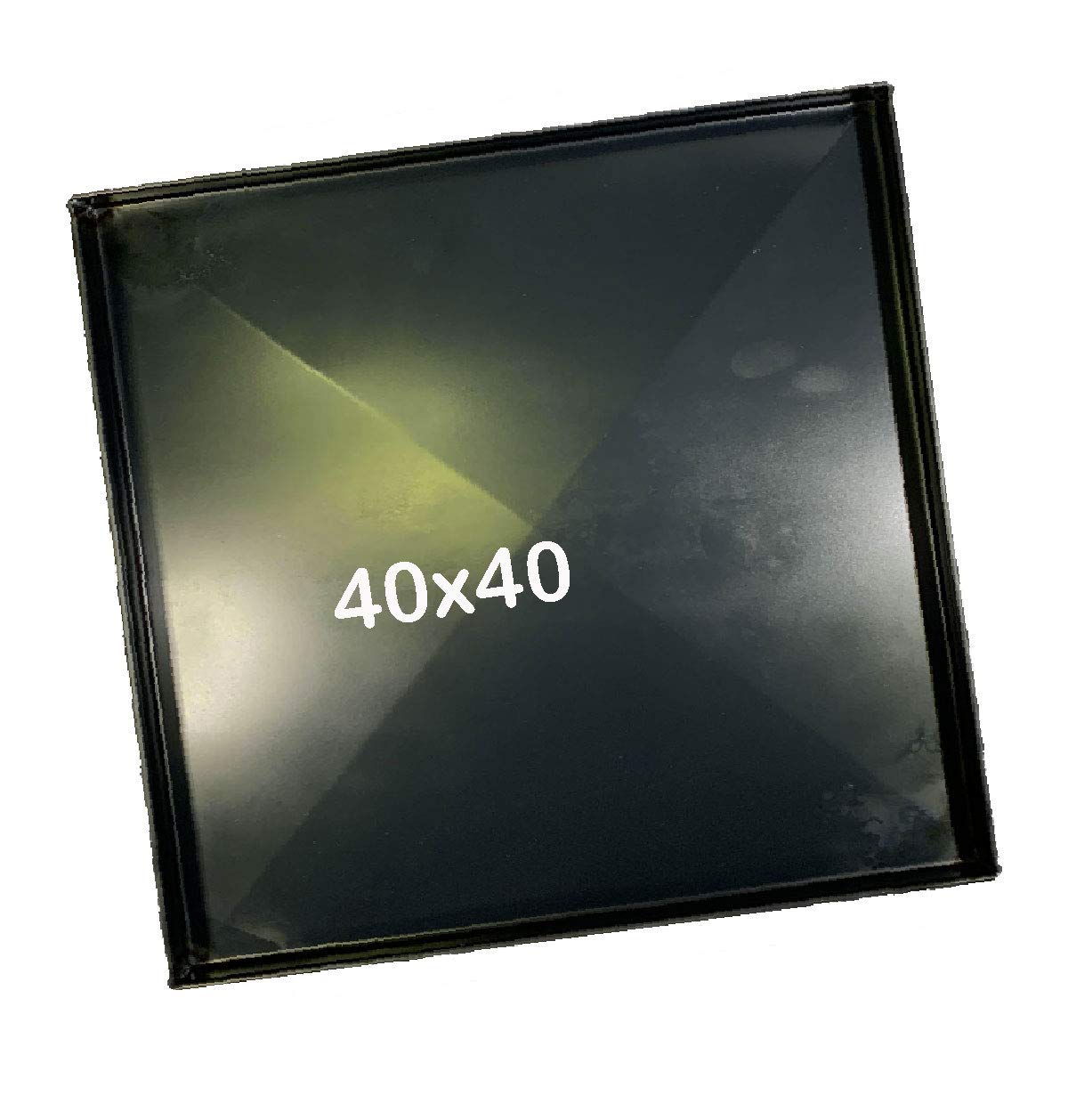 [2 PEZZI] Teglia forno 40x40x2 Cm, per pizza professionale Spessore teglie 8/10 con diagonale Pizza alta idratazione ideale per professionisti della pizza focaccia 2 pezzi