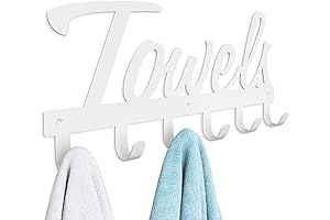 Livelab White Towel Rack: Space-Saving, Rustproof Bathroom Necessity
