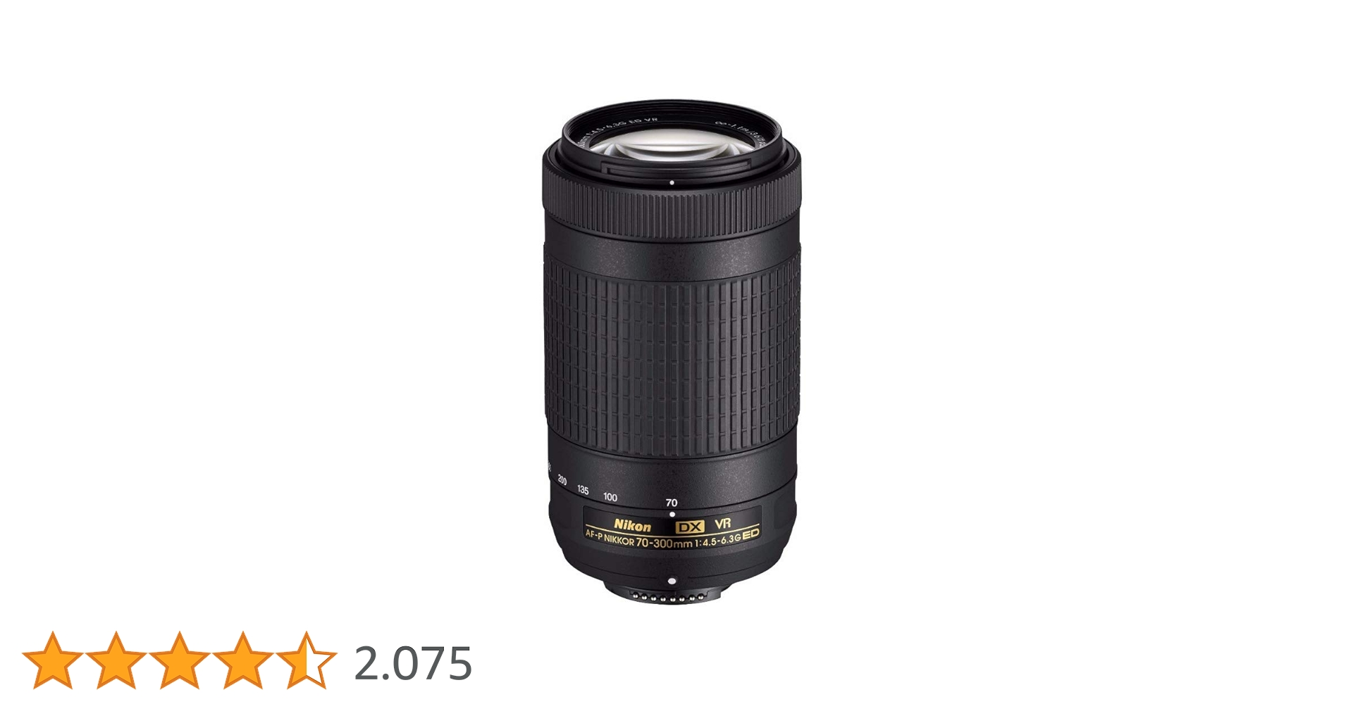 Nikon AF-P 70-300mm F4.5-6.3G VR ED◆0540 Nikon Lente AF-P DX NIKKOR 70-300 mm f/4.5-6.3G ED VR para câmeras