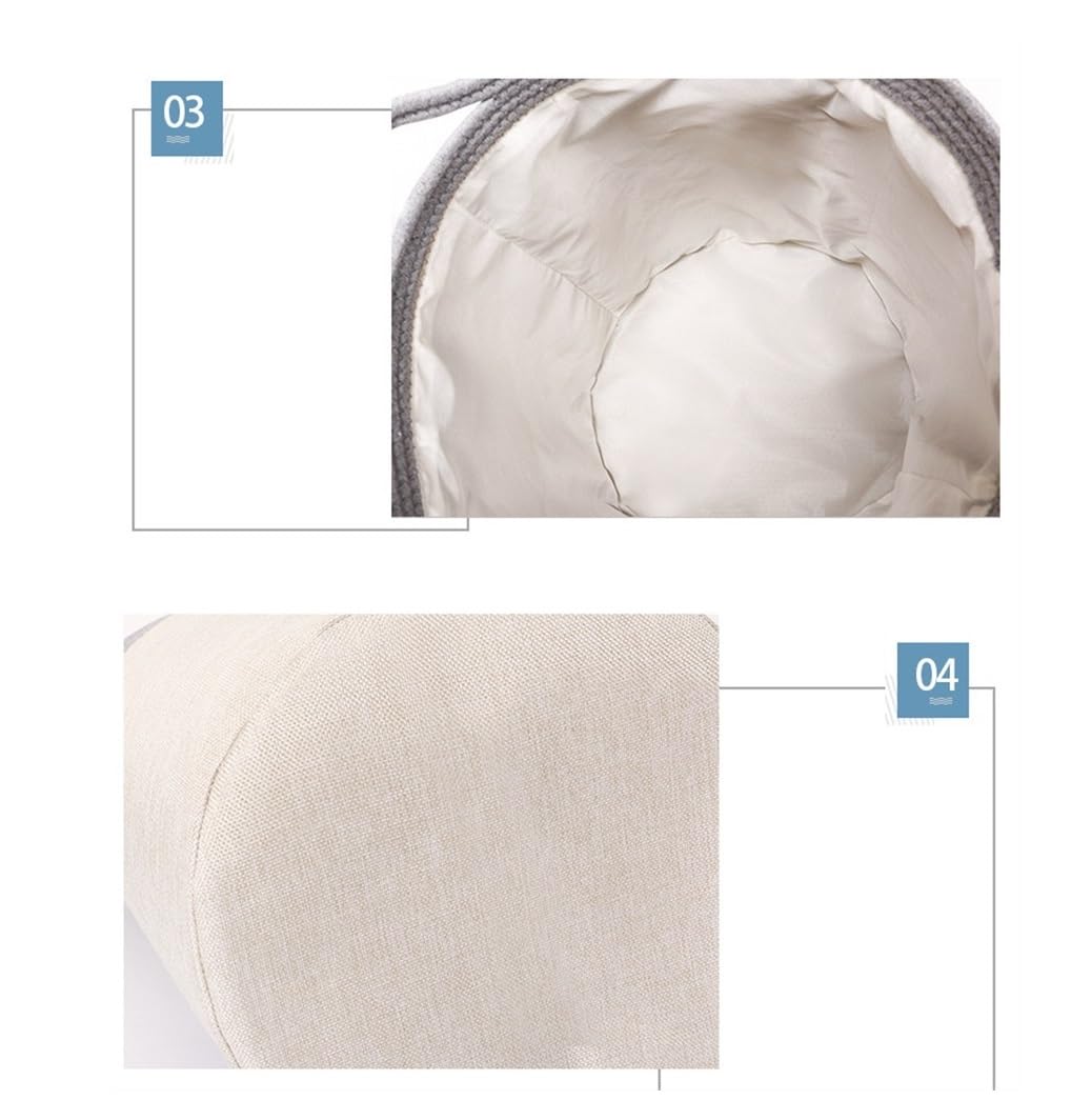 Cesto Portabiancheria Corda di Cotone Cesto Portaoggetti per Vestiti Sporchi Cesti per Biancheria Intrecciati per Decorazioni per La Casa per Pannolini Laundry Basket(C)