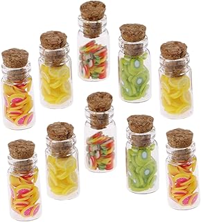 ORFOFE 10 Pçs Casa De Bonecas Mini Comida Acessórios Para Brincar Micro Brinquedos Mini Casa De Bonecas Em Miniatura Casa De Bonecas Mini Brinquedos De Comida Garrafas Para Casa De