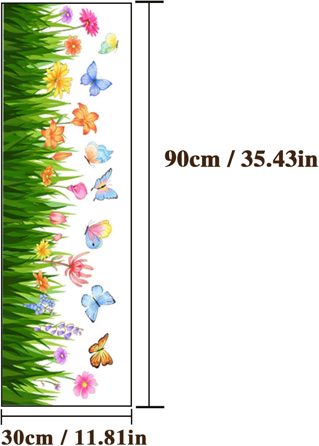 Peel and Stick Wall Borders Wallpaper Border Window Trim Molding Mirror Frame Kit Wall Panel Bulletin Board Borders Butterfly 2pcs 30x90cm