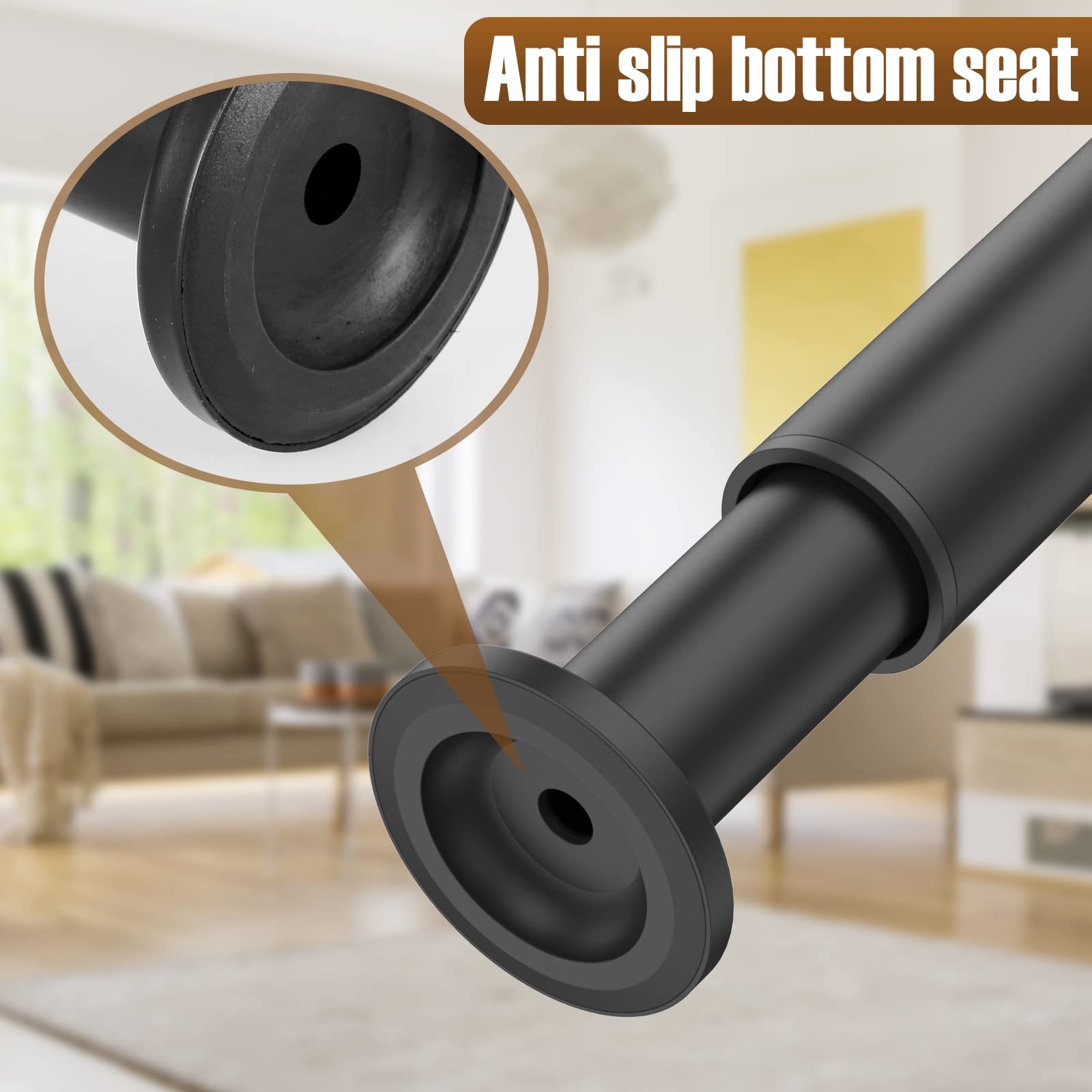 Jetcloud 4PCS Metal Adjustable Furniture Legs furniture support legs Table Leg 7.08-13inch Metal Furniture Support Feet Furniture Legs for Bed/Sofa/coffee/Cabinet/Couch/Dresser/Table(Black) - Image 4