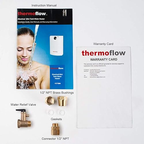 Miniatura 7 de Thermoflow Calentador de agua eléctrico de 120 voltios con cable de 2.5 galones, elimina el tiempo para agua caliente, calentador de agua de punto