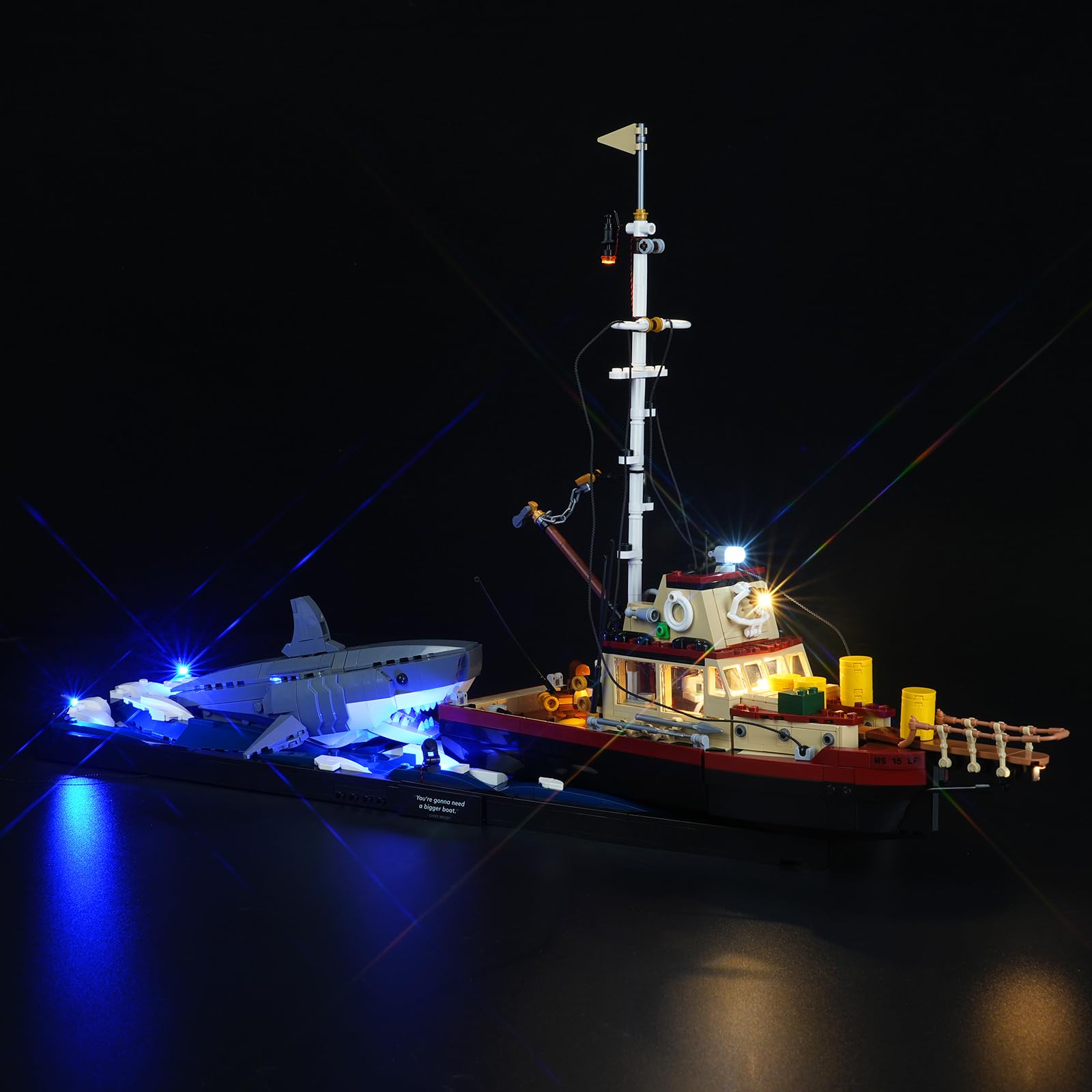 Rorliny LED Lighting Kit Compatible with Lego Jaws 21350 - Creative Light for Lego 21350 Set - Classic Version Light