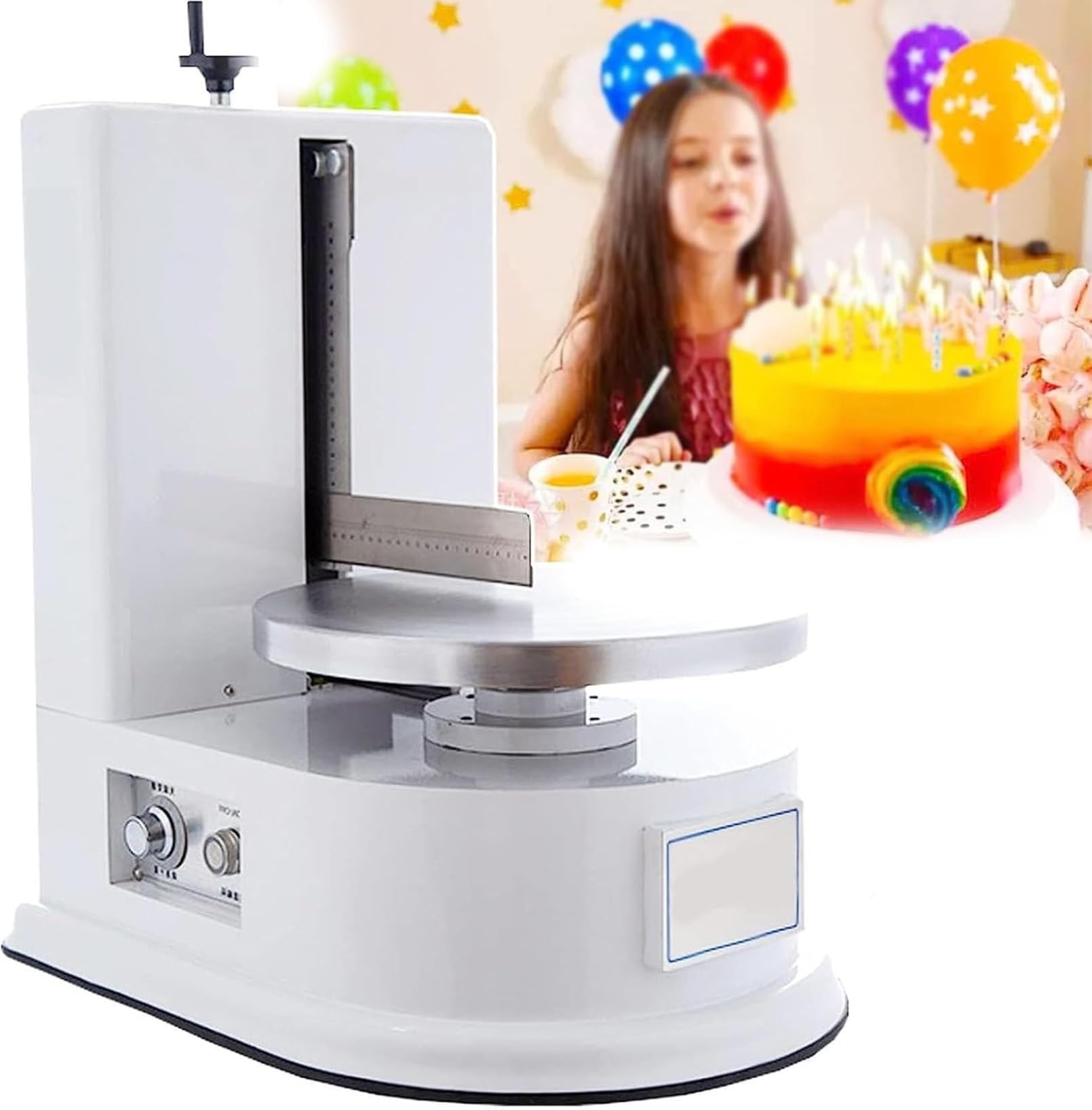 Crema de pastel que extiende el recubrimiento de la máquina de frotamiento de la crema de pastel automática más suave raspador de pastel ajustable para la torta de 4-12 pulgadas 304 acero inoxidable