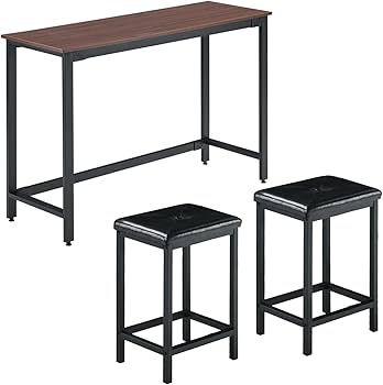 Amazon｜Kennkari カウンターテーブル 3点セット ハイテーブル