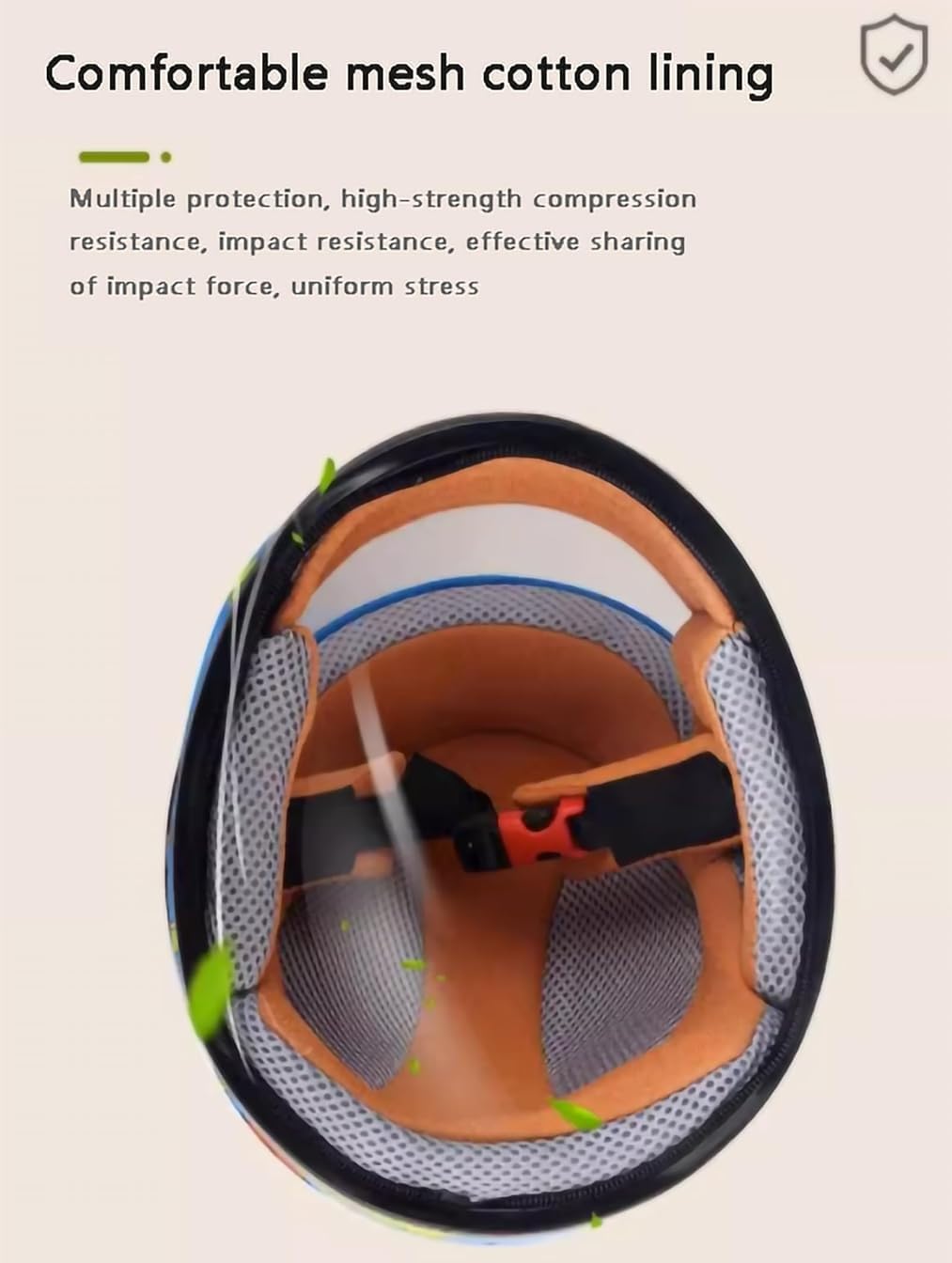 Kinder-Motorradhelm, Integralhelm mit Visier, geeignet für 2- bis 10-Jährige, süßer Cartoon-Helm für Jungen und Mädchen, alle Jahreszeiten D