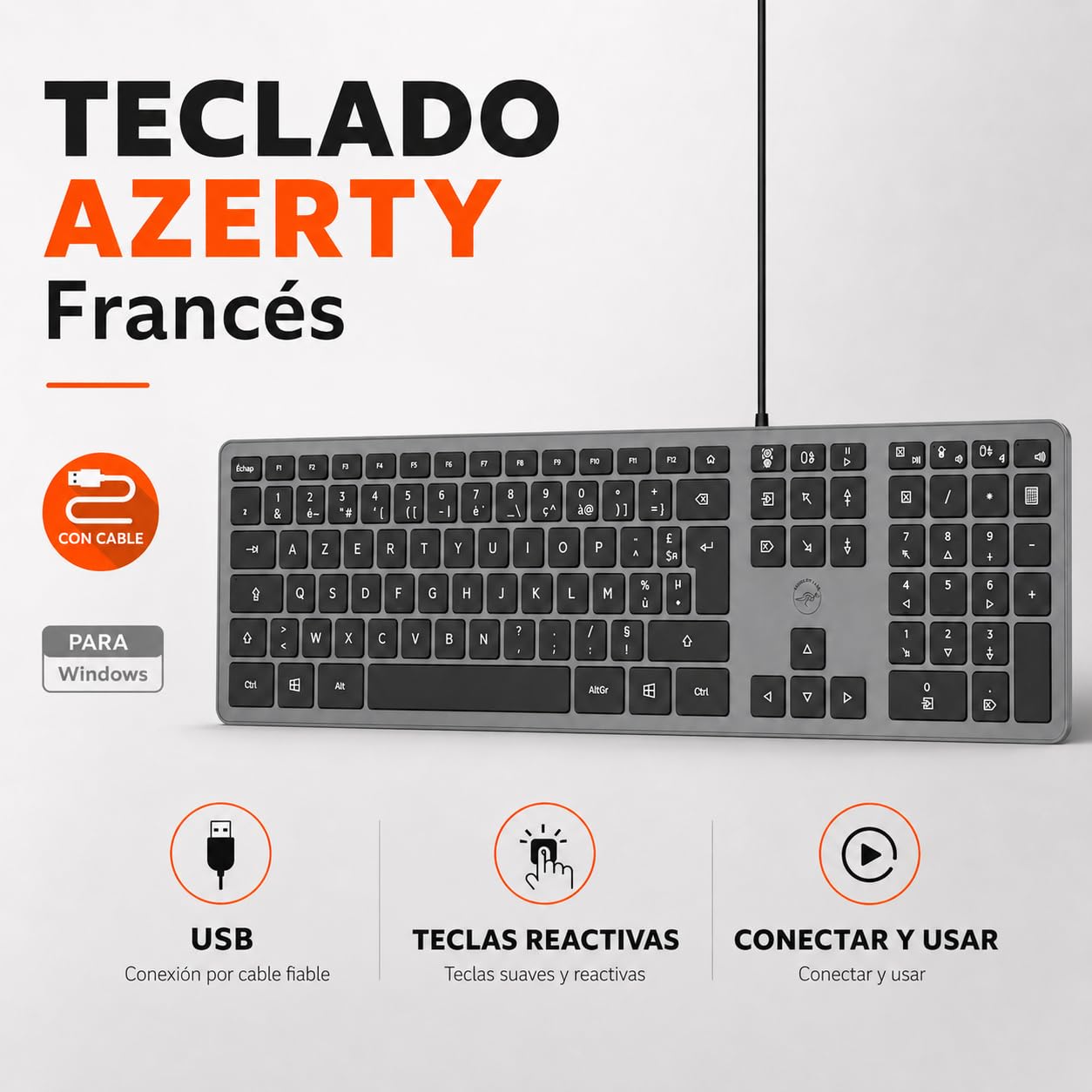 MOBILITY LAB Clavier filaire Slim finition metal - Space Grey