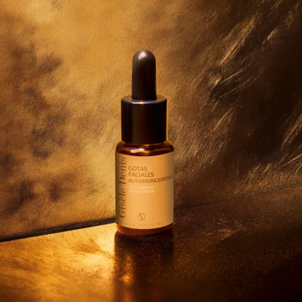 GISÈLE DENIS - Gotas Faciales Autobronceadoras 15 ml, Bronceado Gradual, Hidratante, Autobronceador Facial, con DHA, Eritrulosa y Ácido Hialurónico, Agradable Fragancia, Fórmula Vegana