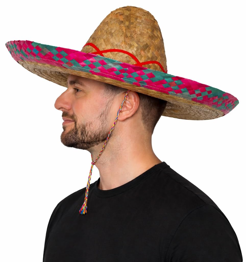 Brandsseller Sombrero Meksyk kapelusz słomkowy kapelusz imprezowy kapelusz przeciwsłoneczny kapelusz plażowy