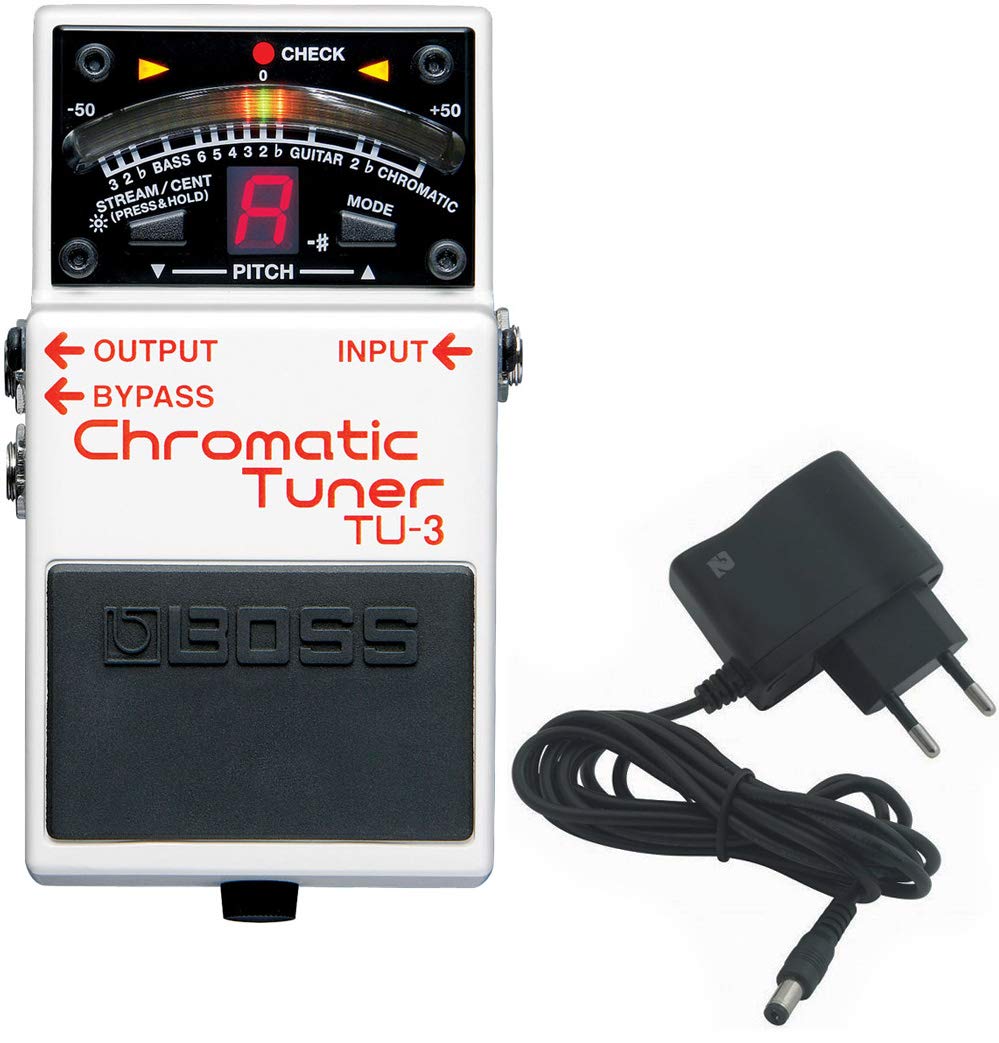 Boss TU-3 Chromatic - Sintonizador de suelo (incluye fuente de alimentación de 9 V)