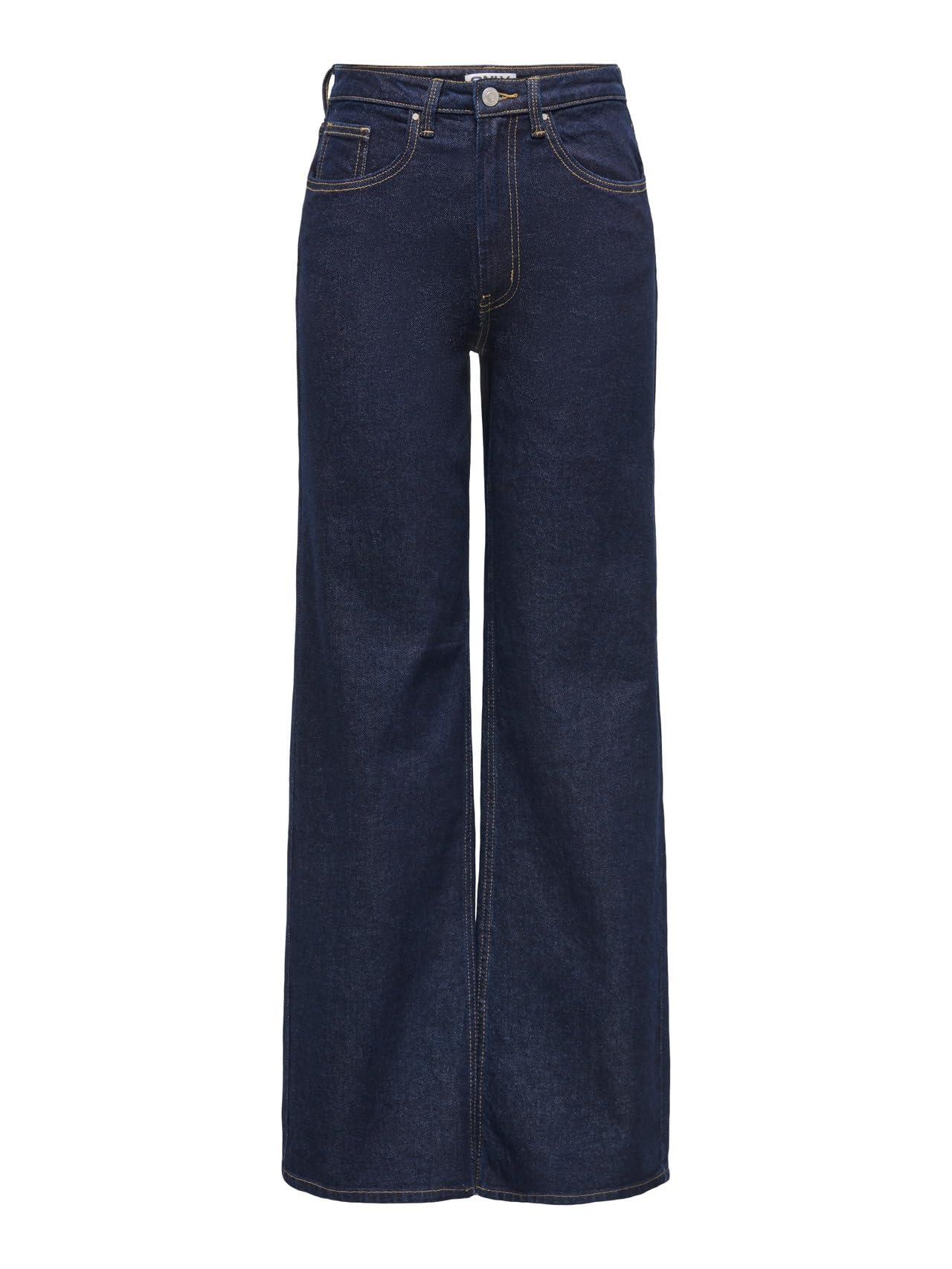 ONLY ONLJUICY HW Wide Pocket DNM Jeans CRO, Dark Denim Blue, 28W x 32L