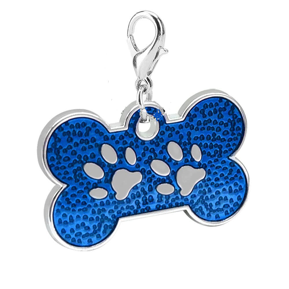 Woofy pets cute bone shape with paw mark collar pendant | Beautiful and shiny rust-proof Identification tag | Attractive charm for dogs & cats - 1Pcs (Blue) (B0BQJH1XB3) Amazon Price History, Amazon Price Tracker