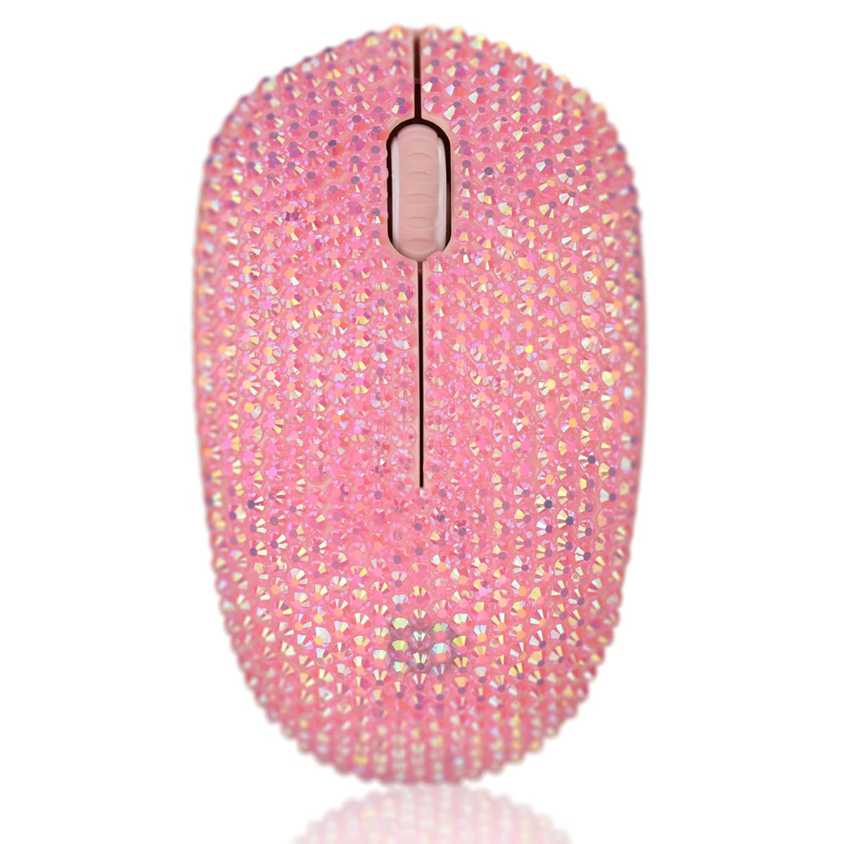 Bling Dazzling 2 4GHz Wireless Silent Mouse Covered with Rhinestone Crystal Crystallized Mouse with USB Receiver Compatible with