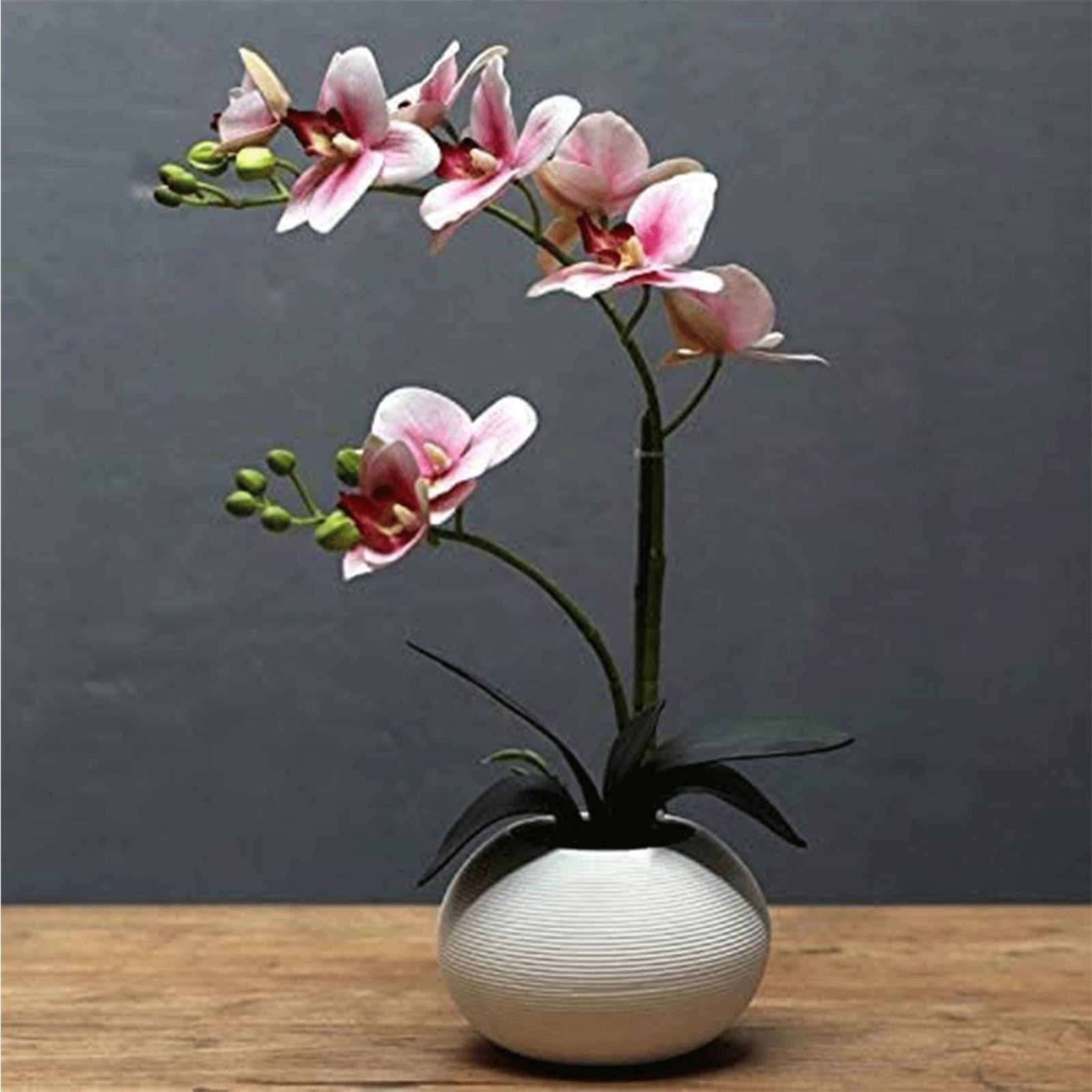 XDLEDMKIZ Vivid Fake Flowers Artificial Flowers Realistic Fake Floral Potted Plant Flower Arrangement Dining Room Office Decoration