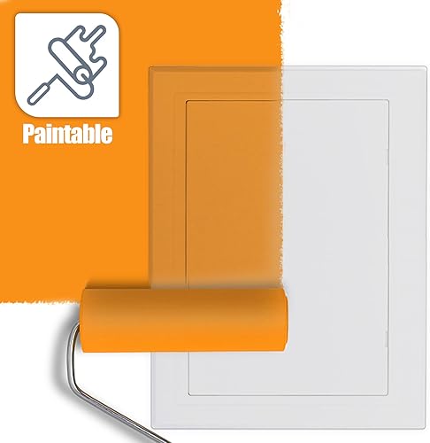 Miniatura 4 de Flamorrow Panel de acceso de plástico blanco para paneles de yeso, paneles de acceso de fontanería de 8 x 12 pulgadas para paneles de yeso, puerta