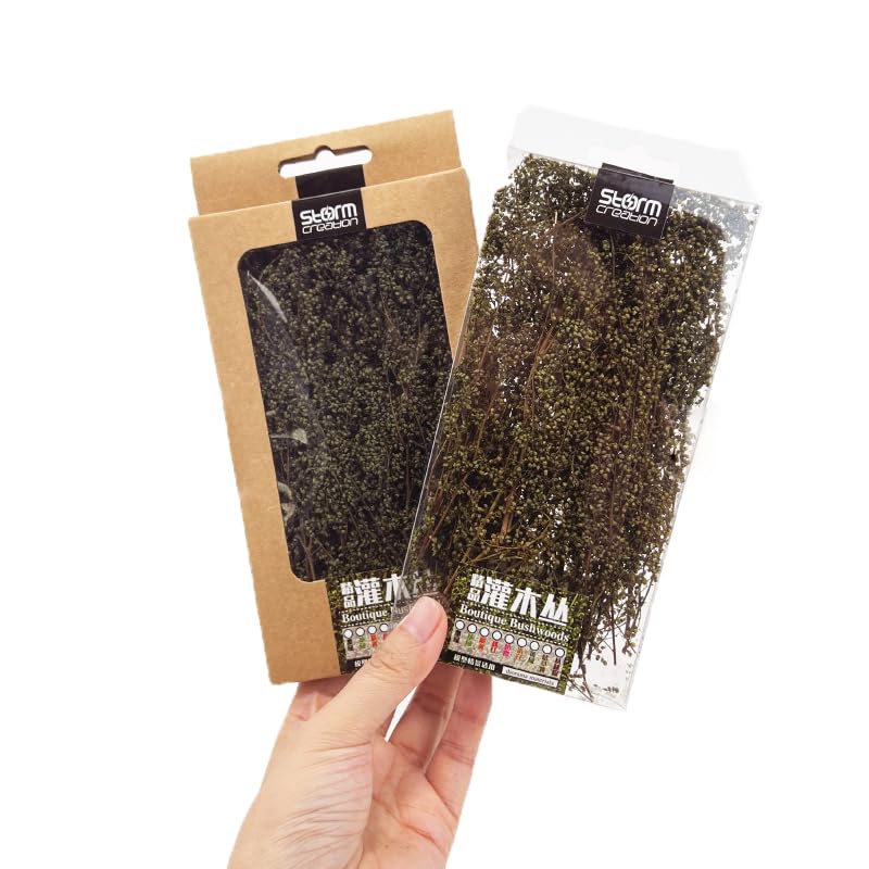 zalati Mini Shrubs Grass Tuft Bushes Model Figures for DIY Courtyard Manor Landscape Making - Autumn