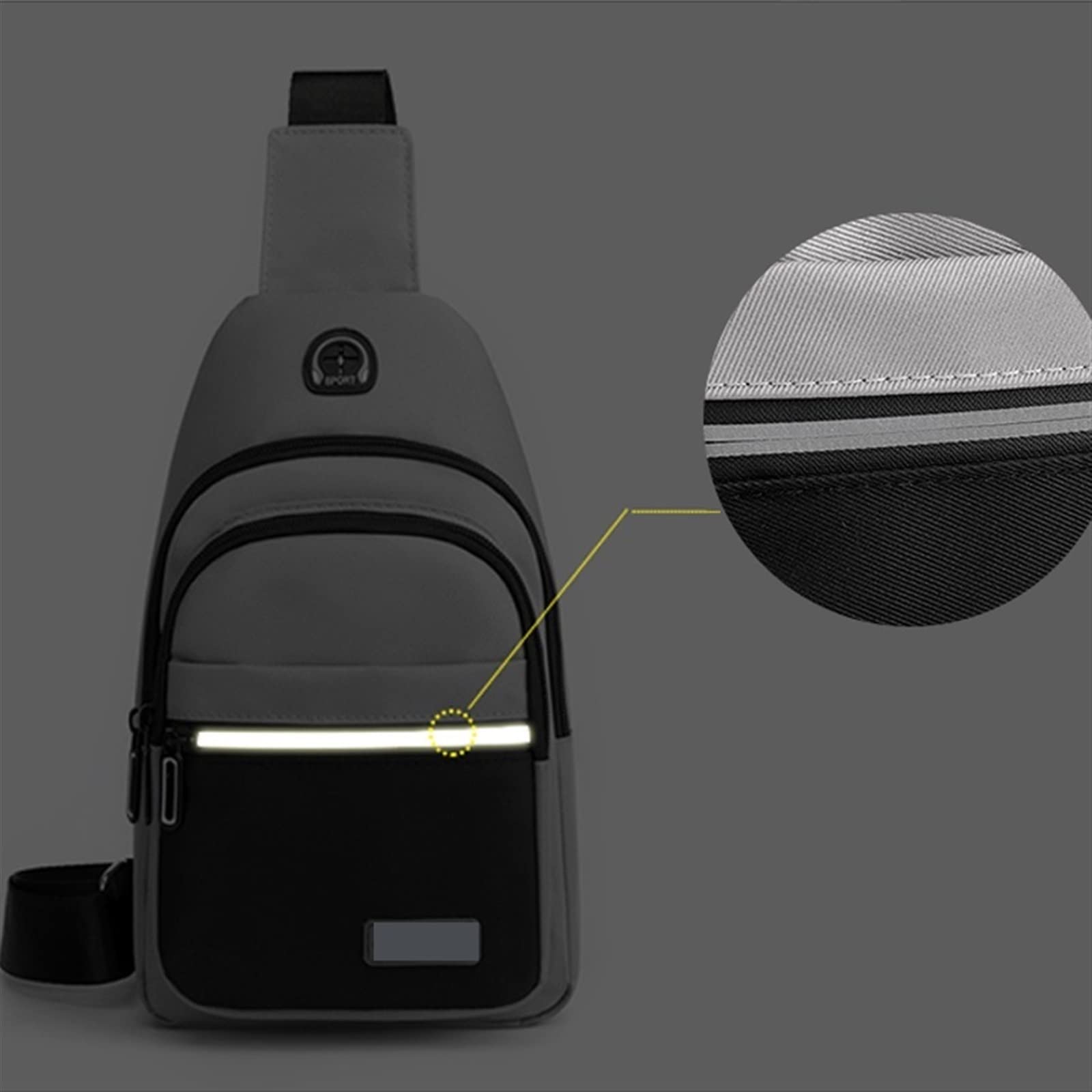 DieffematicXB Torba męska Outdoor Sports Chest Bag Versatile Men's Convenient Mesh Breathable Chest Bag Waterproof (Color : B)