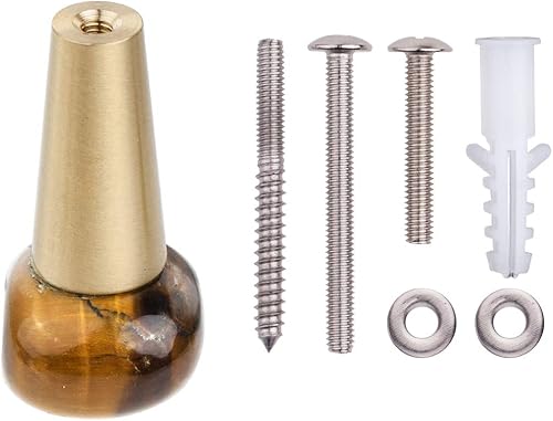 Miniatura 3 de Rockcloud Perillas de gabinete de piedra de ojo de tigre natural, manijas de puerta para armario, armario, ganchos de cristal hechos a mano para