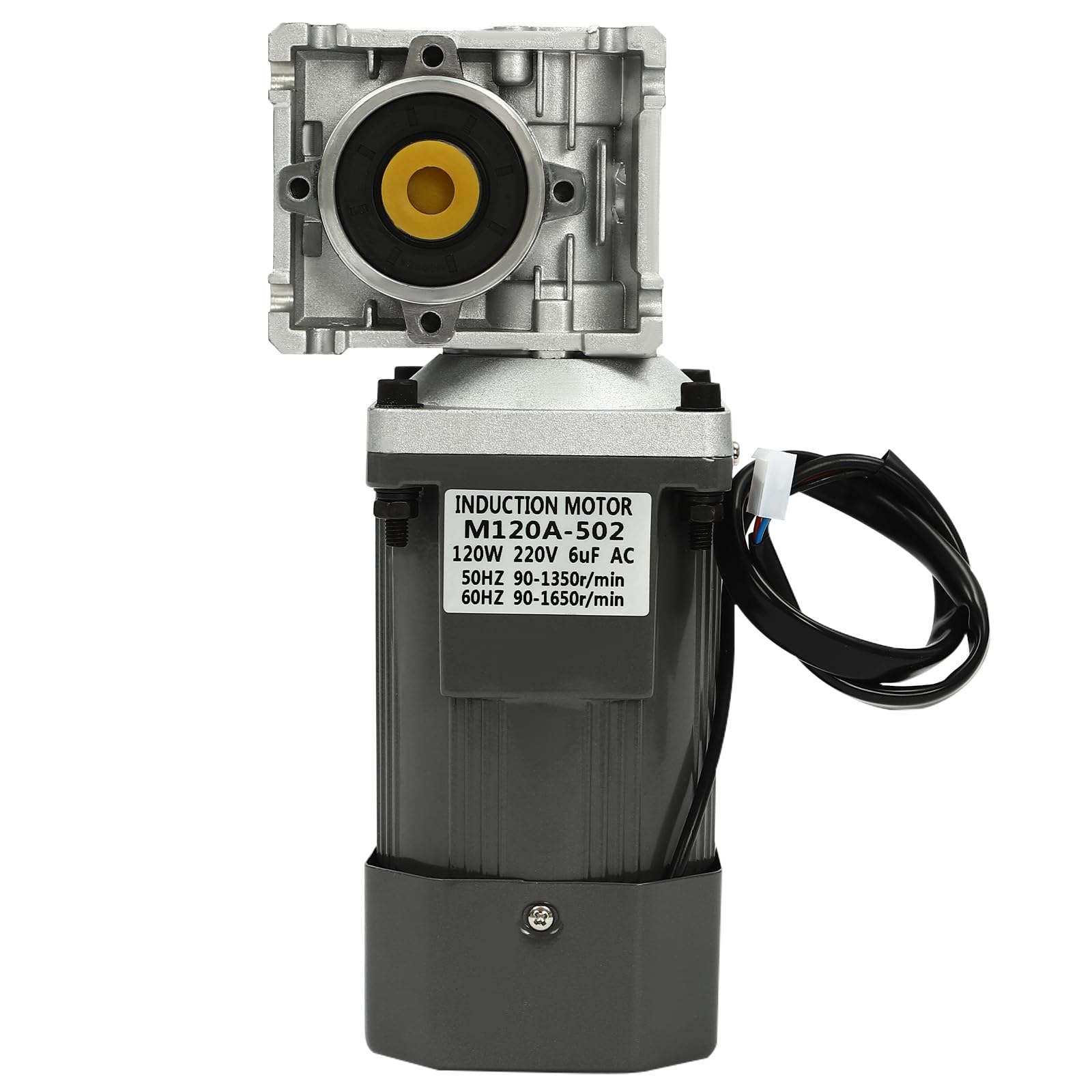 Motore selettore di velocità invertitore 120 W 220 V con regolatore di velocità asincrona, 1350 giri/min, riduttore per ingranaggi a vite senza fine, 25 Nm, coppia elevata, 80 K