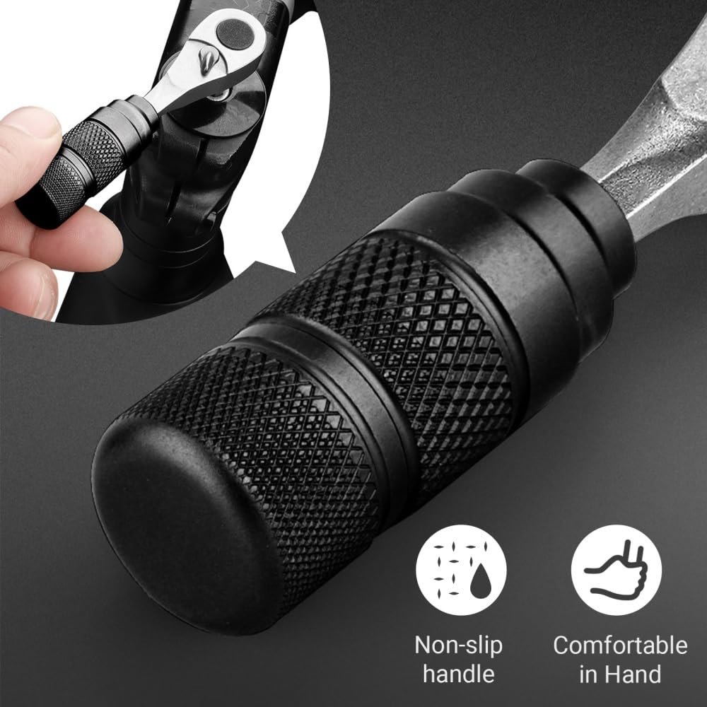 MiOYOOW Kit Riparazione per Bici, Attrezzi Multitool Bicicletta con Chiave a Cricchetto Leva Gomme, Kit MTB Riparazioni Portatile, per Strada Bici, Montagna, Campeggio, Viaggi