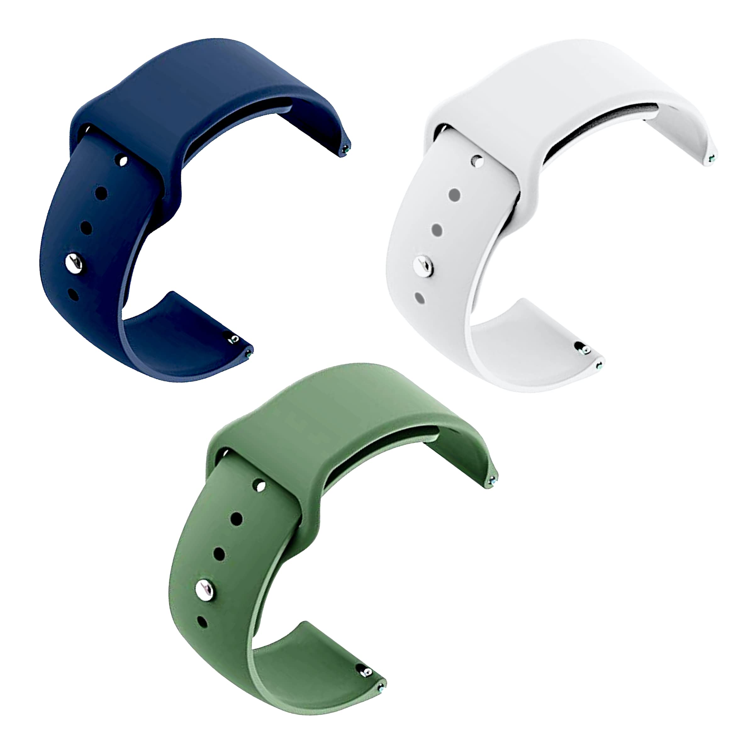 Soft Silicone Strap Replacement Band for Apple || Realme || Boat || Noise || Fireboltt || Amazfit || Samsung || Oneplus Smart Watch Straps-image-42