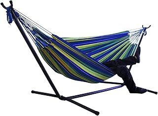 Swing Single and Double Camping Hammock with Net, Portable Outdoor Tree Hammock 2 Person Hammock for Camping Backpack Survival Travel, Easy to Install Tree Swing