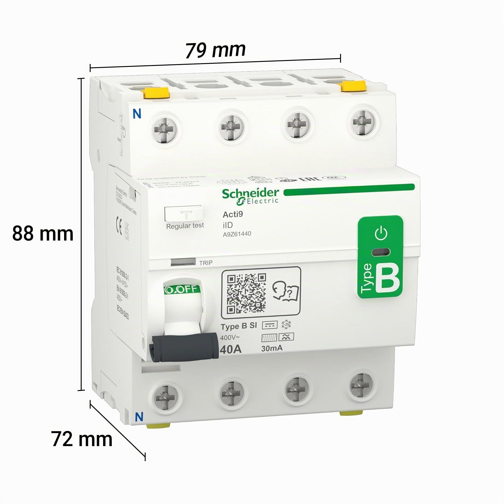 Schneider Electric - Acti9 - Iid 4P 40A 30mA B SI