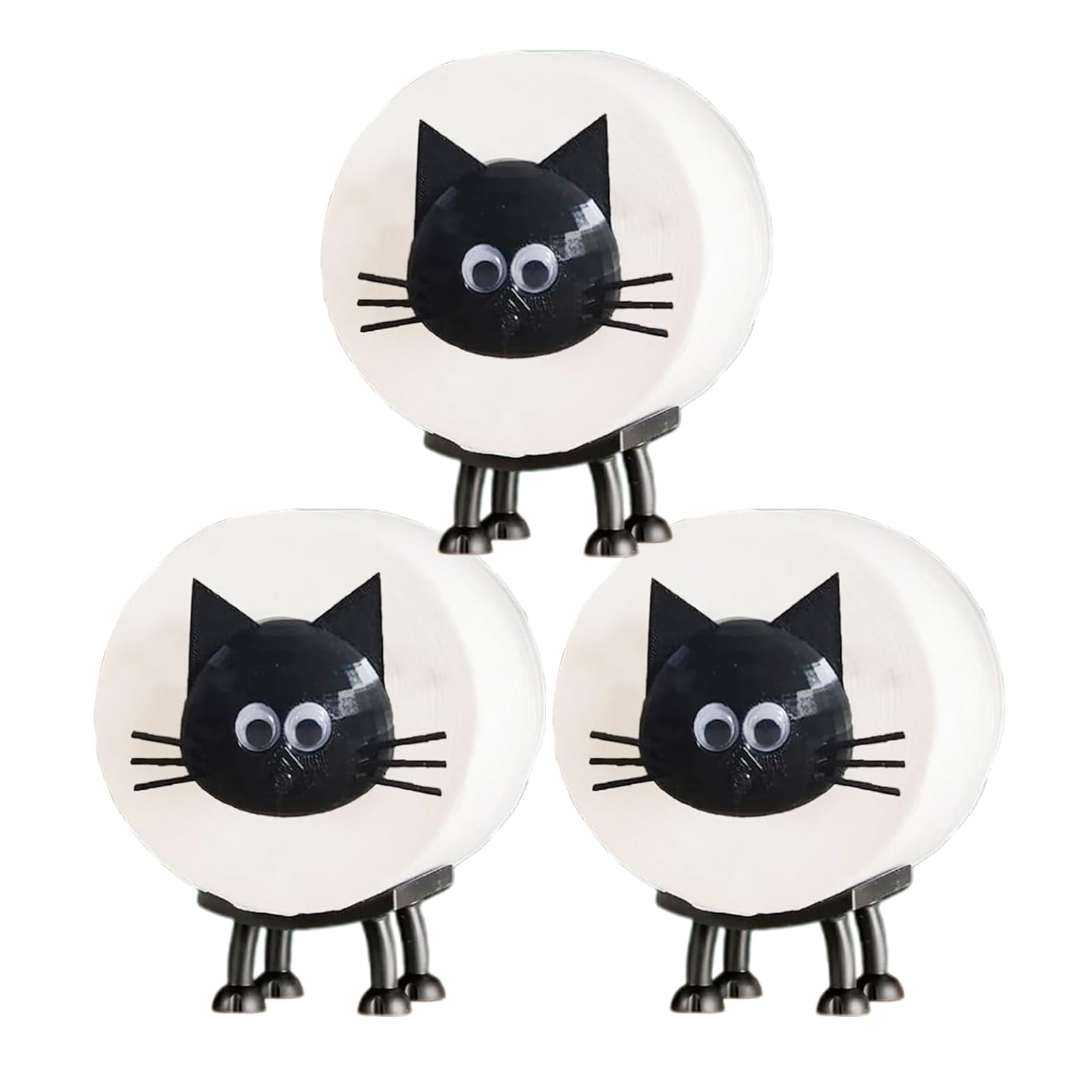 Cute Sheep Toilet Roll Holder, Small Animal Novelty Toilet Roll Holder - Easy Install, Bathroom Tissue Storage, Fun Home Decor Gift (3 Cat)