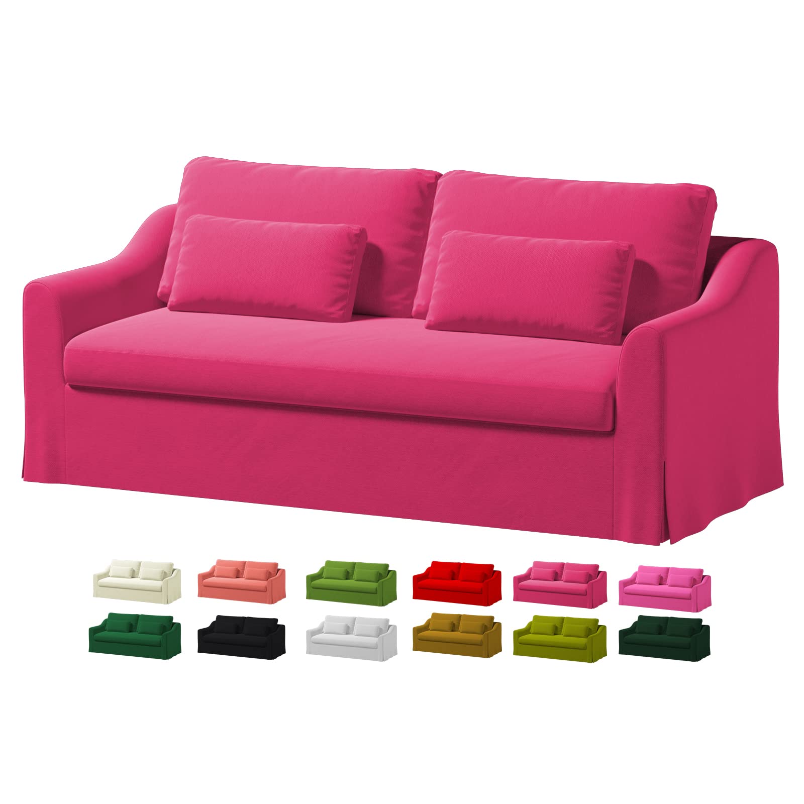 Velvet Farlov Seat Sofa Replacement Cover Fits IKEA Farlov Seat Sofa,  Piece Fitted Sofa Cover(Don't Fit Farlov Seat Sofa) (Rose
