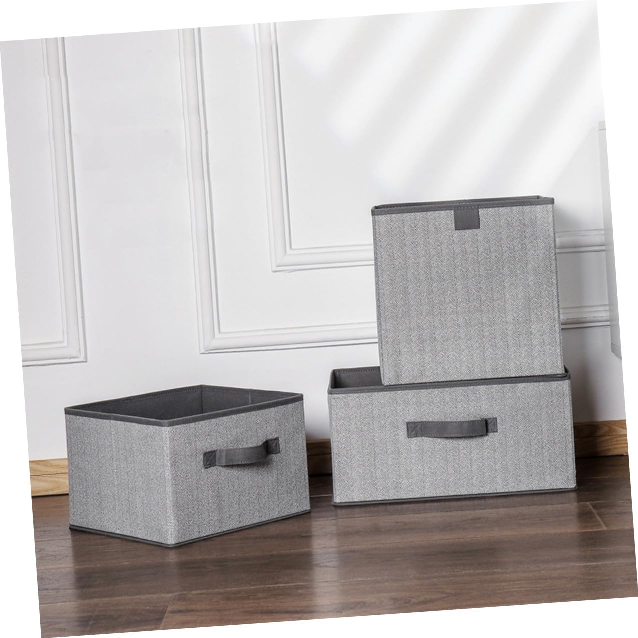 SHINEOFI Aufbewahrungsboxen Kapazität Vliesstoff 3 Stück Faltbares aus 16l Karton mit 23l 29l zur Spielzeugaufbewahrung für Kleiderschrank und Haushalt Leichten Kleidung