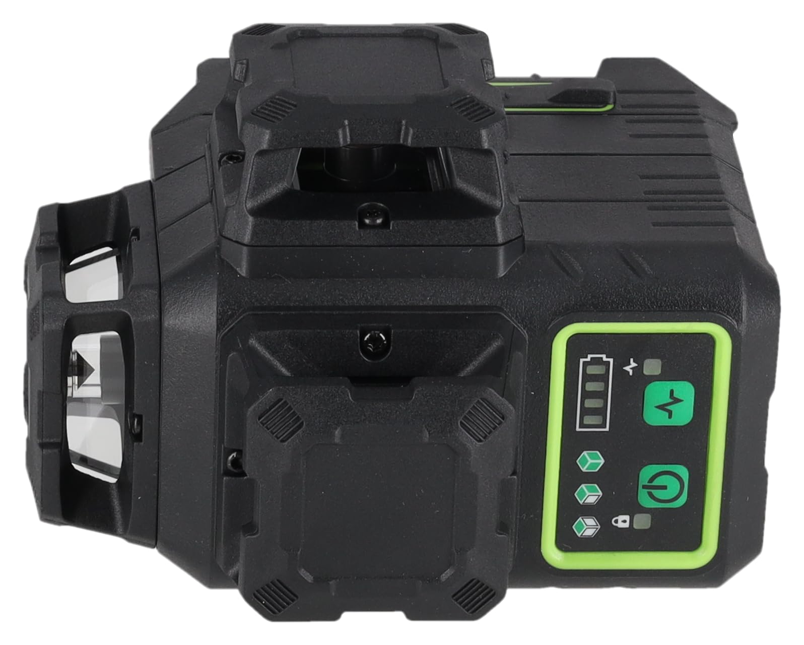 3D-Multilinienlaser DEDRA Reichweite bis 45 m, 2,4mW grüner Laserstrahl, 4000mAh Laserdioden von Sharp, Arbeitstemperatur -20°C - +70°C, Grüner Laser, Digitaler Lasermessgerät