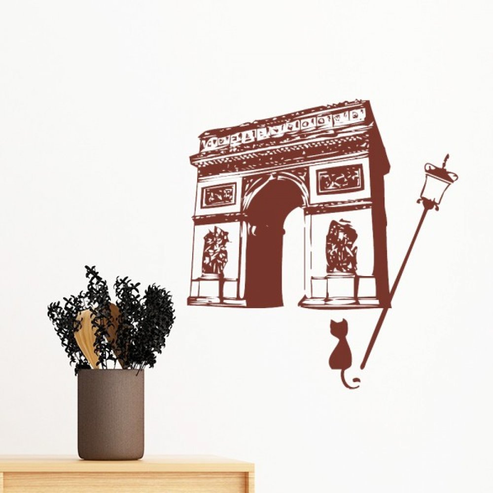 Sticker mural Arc de Triomphe Paris amovible et repositionnable sans trace