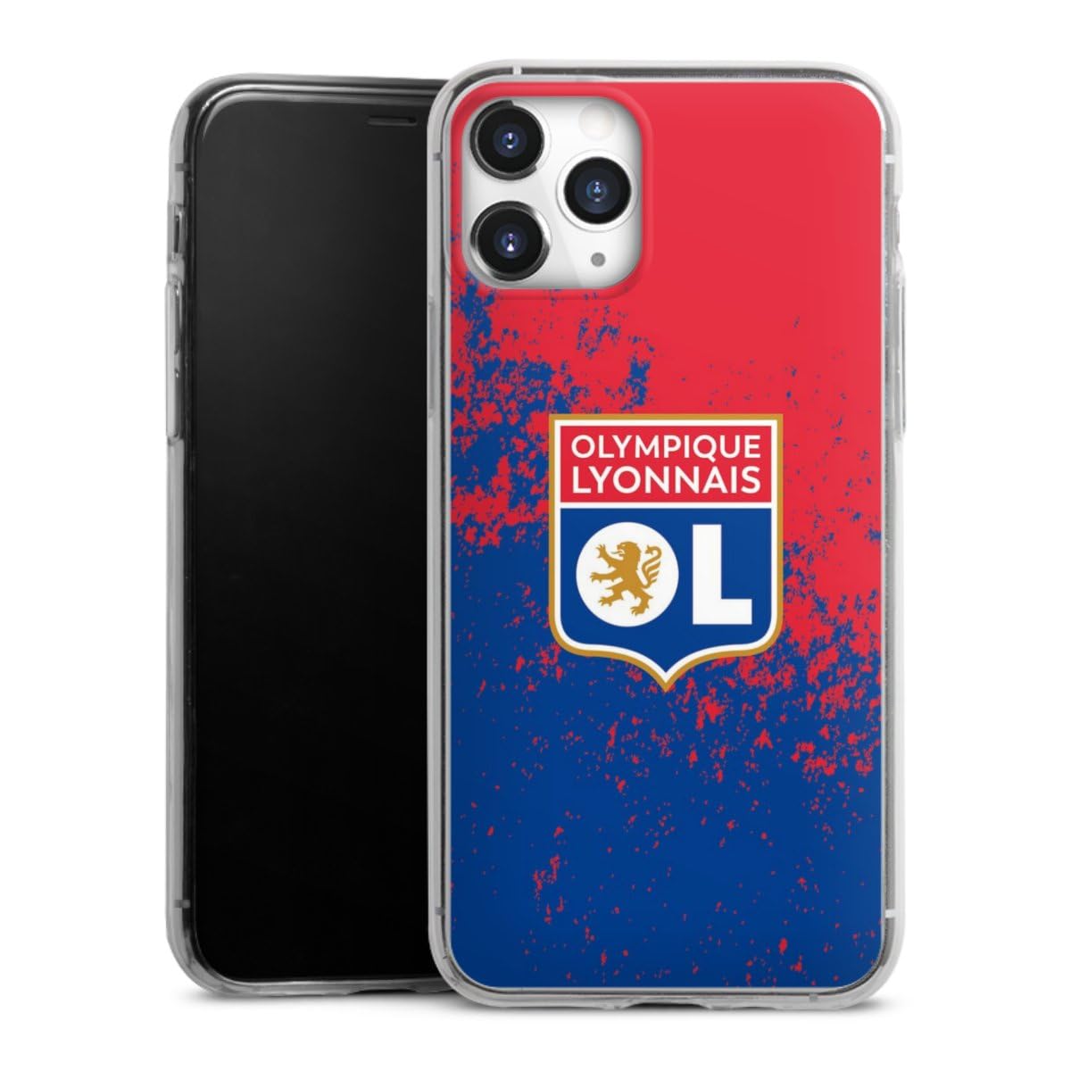 Coque Slim Compatible avec Apple iPhone 11 Pro Case Ultra Fine Etui Silicone Ultra Fine Produit sous Licence Officielle Olympique Lyonnais OL