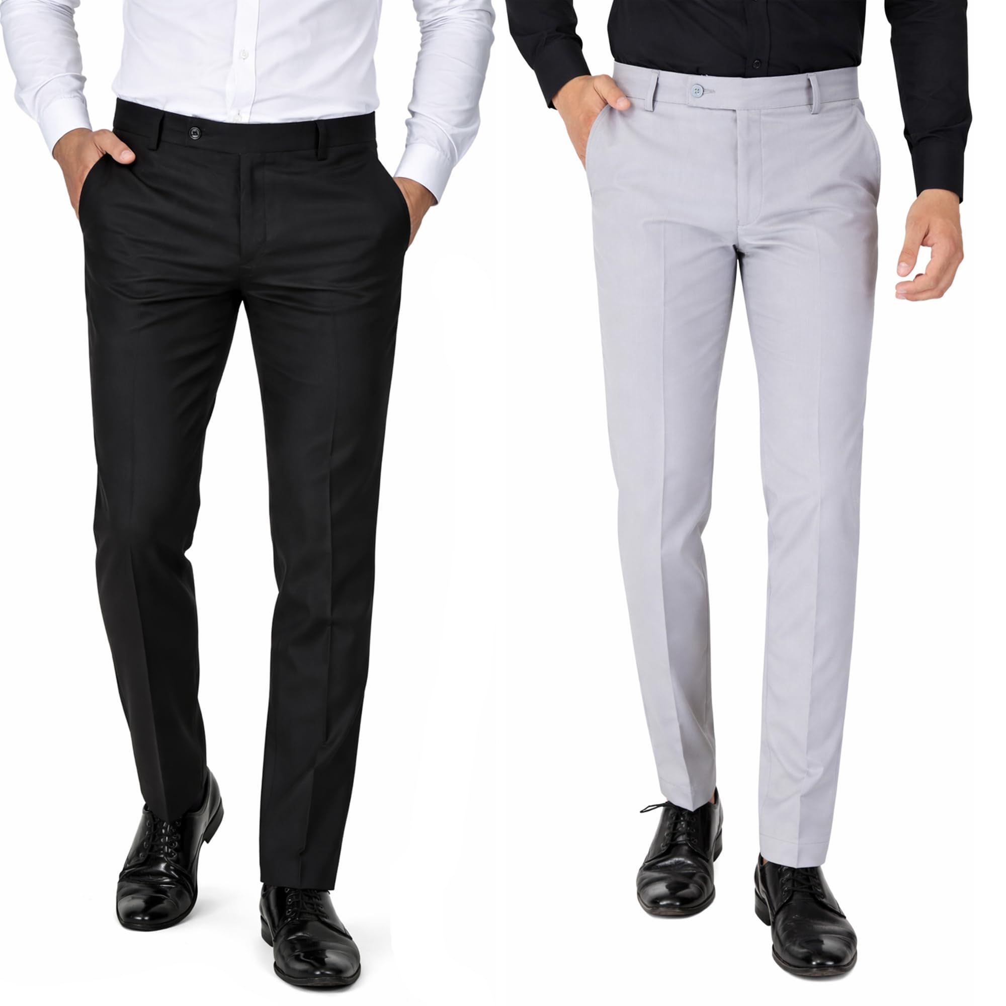 sode vilish Formal Pants for Men Office Wear Combo Pack of 2 - Premium Regular Fit Formal Trouser for Men, Boys, Gents Bottom Formal wear for Office Meeting, Party, Wedding-picture-36
