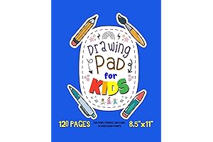 Drawing Pad For Kids: Blank Paper Sketch Book for Drawing Practice