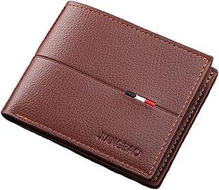 Slim Wallet for Men with Money Clip, Minimalist Wallet with Zipper, Bifold Mens Wallets with Credit Card Holder, PU Leather Men's Wallet with Coin Purse, Carteras Para Hombres (Brown 3)